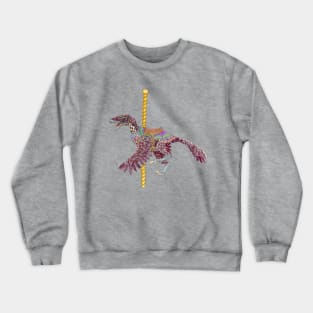 Carousel Dinosaur Feathered Raptor Crewneck Sweatshirt